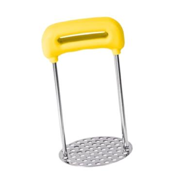 Imagem de Ｂｅｓｇａ Amassador de Batatas, Amassador de Alimentos, Ferramenta de Prensa Manual Multifuncional, Espremedor de Batatas Manual para Feijão E Frutas, Amarelo, Tamanho real