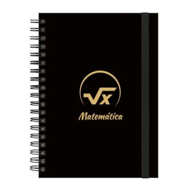 Imagem de Caderno Colegial Plus 12 Matérias Profissões Matemática (Preto e Gold)