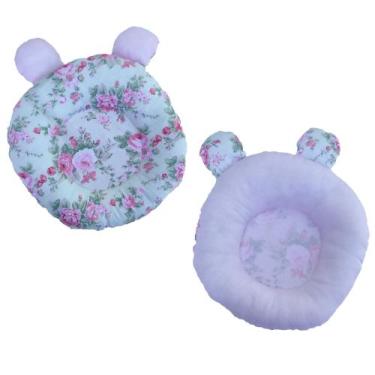 Imagem de Travesseiro Anatômico Redondo para Recém Nascido para Bebê Menina ELIZ