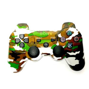 Imagem de Controle Joystick Compatível Com Ps3 Playstation 3 Dual Shock 3 - Verde