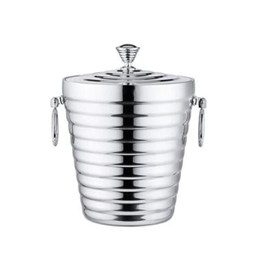 Imagem de Balde de gelo para festas balde de gelo de aço inoxidável engrossado design de isolamento de camada dupla feito champanhe ou balde de vinho mantém o gelo congelado por mais tempo recipiente de gelo