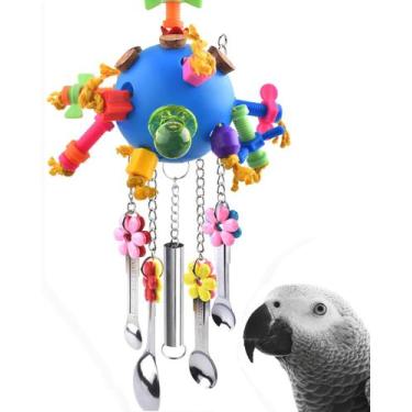 Imagem de Brinquedos para pássaros KATUMO Parrot Pull Spoons Bastão de acrílico 