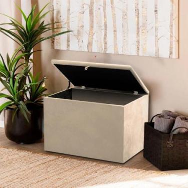 Imagem de Puff Baú Retangular Espaçoso Moderno Confortável Apoio - Realizar, Cre