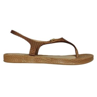 Imagem de Sandalia Rasteira Feminina Terra E Agua Conforto 260600, Marrom, 37