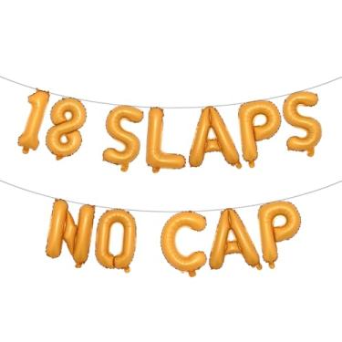 Imagem de Faixa de balão multicolorida com 18 tapas, sem tampa, suprimentos para festa de 18 anos, ideias, presentes e decorações (18 fitas sem tampa laranja)