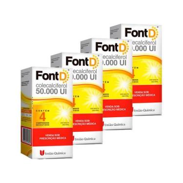Imagem de Kit 4 unidades - Vitamina D 50.000 UI c/ 4 cápsulas - UNIÃO QUIMICA