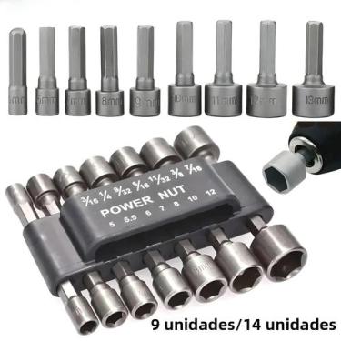 Imagem de Conjunto De Chaves De Soquete Hexagonal STONEGO 9/14 Peças 5mm a 12mm,