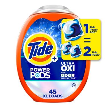 Imagem de Detergente para roupa Tide Ultra OXI Power PODS 45 pacotes