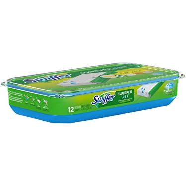Imagem de Swiffer Produtos Sistema de refil úmido, pano, 12/caixa - Vendido como 1 caixa - Panos pré-fabricados para vassoura de 25,4 cm. Seguro para uso em linóleo, vinil, cerâmica e pisos de madeira acabados.