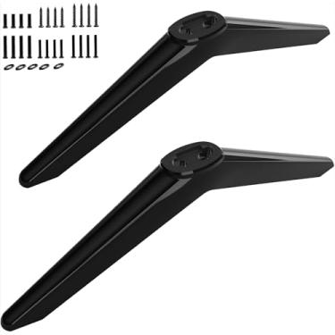 Imagem de notiela Suporte base de TV para TV Onn Roku, pernas de suporte universal para TVs de 24" a 60", suporte de TV de substituição para 100012584 10000555 842 100005843 100005396 100021261 100012588