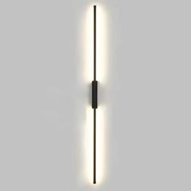 Imagem de Luminária De Parede Linear Led Lâmpada De Parede Preta Barra De Luz De Parede De Vaidade De Tira Longa Arandelas De Parede Modernas Luminária De Parede Para Luzes De Imagem De, Black, 80cm