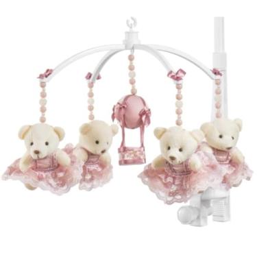 Imagem de Móbile Berço Bebê Musical E Giratório Ursa Rose Menina (45 X 40 X 30 Cms)