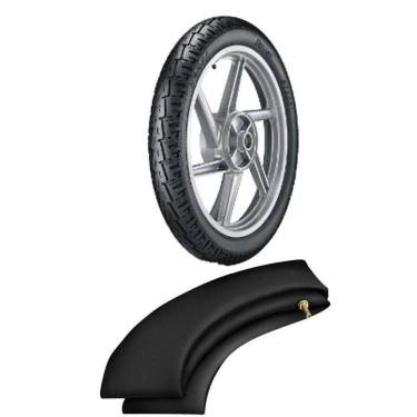 Imagem de Kit Pneu + Camara Cg Titan Fan 90/90-18 St300 Vipal