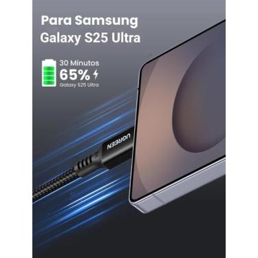 Imagem de Cabo Tipo C 100W Rápido Suport 45W 25W Galaxy S25 Ultra Edge - Ugreen