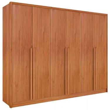 Imagem de Guarda Roupa Realeza Casal 6 Portas 6 Gavetas Tcil Cor Cinamomo