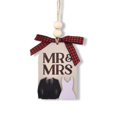 Imagem de Presentes românticos para ela, esposa, marido, enfeite decorativo de madeira com frases para parede, chá de panela, presentes para noiva, Sra. Ornamento de Natal, cônjuge, casais, casamento, noivado