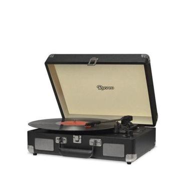 Imagem de Vitrola Toca Discos Raveo Sonetto Chrome Preto Bivolt Disco