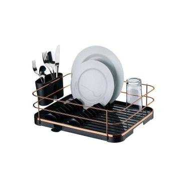 Imagem de Escorredor De Louças Future 12 Pratos Talheres Plástico Aço