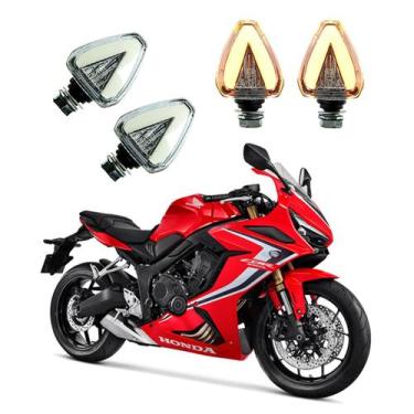 Imagem de KIT 4 Setas Esportiva Pisca de Led Modelo P07 para Moto Honda CBR 650R