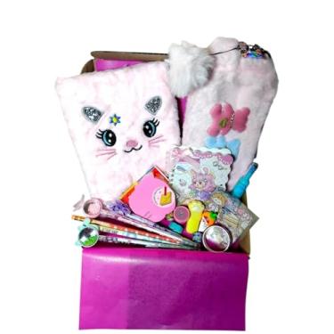 Imagem de KIT PAPELARIA FOFA COM CADERNO E BOLSINHA DE PELÚCIA COM 20 ITENS FOFOS/MATERIAL ESCOLAR