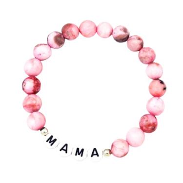 Imagem de YUYASSJY Presentes de Dia das Mães para Mães da Filha, Cartões de Aniversário Artesanais Pulseira de Pedra Natural Presentes de Natal para Mães, One Size, Pedra, Sem Pedra Preciosa