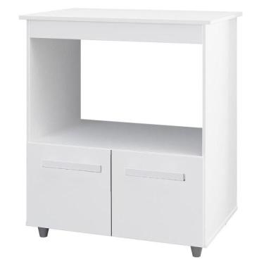 Imagem de Balcao Multiuso Forno 2P 75 cm Angela Mobbs - Moblis Móveis, Branco