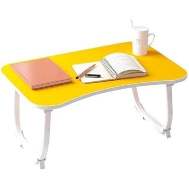 Imagem de Mesa amarela para computador, multifuncional, dobrável, fácil de armazenar, mesa de jantar pequena