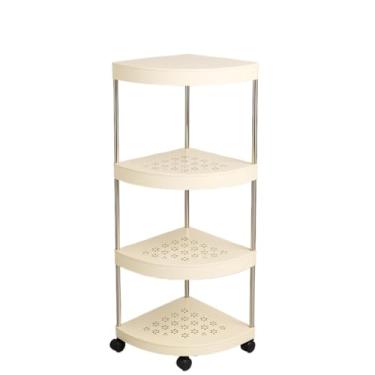 Imagem de Carrinho Organizador Multiuso De Canto Com 4 Prateleiras Rodinha
