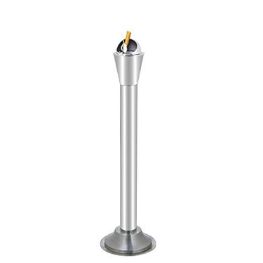 Imagem de Cinzeiro de pé, cinzeiro ao ar livre sem fumo, cinzeiro de aço inoxidável à prova de vento para pátio remoção de traças de cinzas de cigarros, 13 estilos (cor: K-30 x 106 cm)