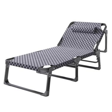 Imagem de PEKJI Cama de acampamento dobrável em tecido Oxford, altura ajustável, respirável, dobrável, cama de hóspedes dobrável portátil