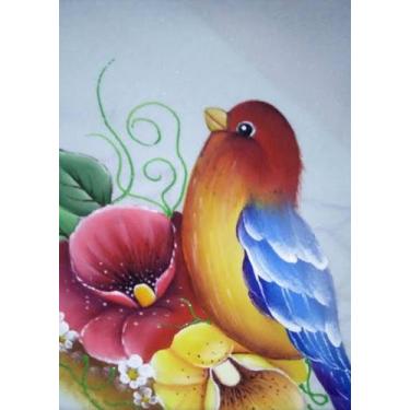 Imagem de Kit De Bordar Em Talagarça Completo: Tela Pintada + Lã + Agulha  +  Ma