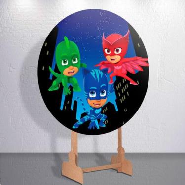 Imagem de Capa p/ Painel Sublimado Decorativa Herois de Pijama Super Pj Estampa 