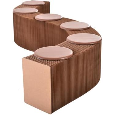 Imagem de Puff De Sofá De Papel Otomano, Multi-futiol Foottool, Sofá Assento Extra Para Sala De Estar, Entrada, Corredores E Quartos, 6 seater