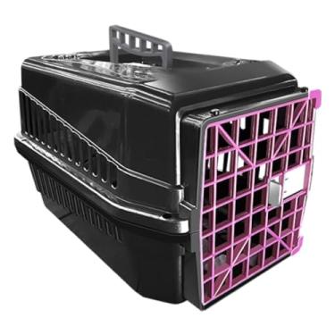 Imagem de gaiola bolsa de transporte pet caixa de transporte cachorro (Rosa)