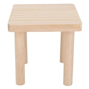 Imagem de Pssopp Plataforma de Jogo de Gaiola de Madeira para Hamster, Madeira de Pinho Com Textura, Equilíbrio de Exercícios para Hamsters e Ratos de Macarrão, Mesa de Jogo de 4,5 Polegadas