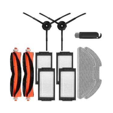 Imagem de Main/Side Brush Hepa Filter Mop Cloths Main Brush Cover Compatible With XiaoMi Mijia Robot Vacuum-Mop Pro / 2 Pro / MJSTS1 Spare Parts(Red)