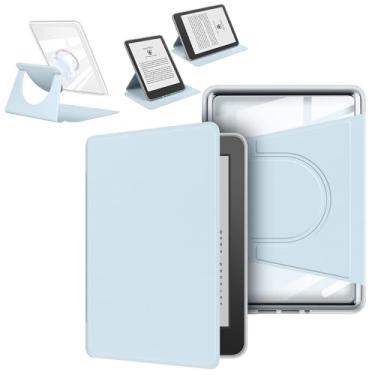 Imagem de enoxboo Capa para Kindle Paperwhite/Signature Edition 12ª Geração 2024, Modelo: SA568B/SA569P, Com Parte Traseira Transparente, Capa Protetora Magnética Removível com Suporte Ajustável, 7''