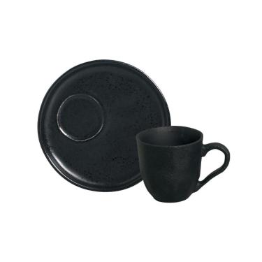 Imagem de Conjunto com 6 Xícaras De Café Orgânico 70ml com 6 Pires Descentralizado Eclipse