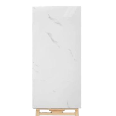 Imagem de Placas Adesivas 3D de Mármore, Kit 10 Unidades, Revestimento Autocolante para Parede, Preto e Branco, 30x60cm (Mármore Branco)