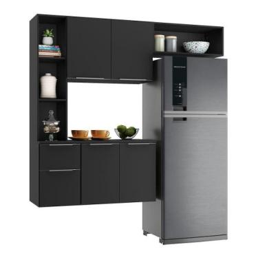 Imagem de Cozinha Compacta Multimóveis Sofia Fg2003 Preta - MULTIMOVEIS