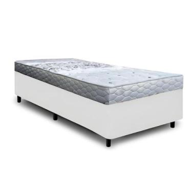 Imagem de Cama box solteiro branco + colchão d33 coala 88x188 toraflex - Shoppin