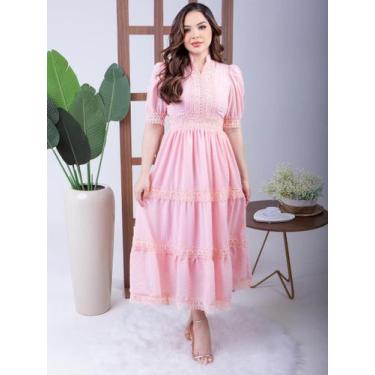 Imagem de Vestido Longo Elegante Soltinho Verão de Festa Luxo Moderno - Fashion,