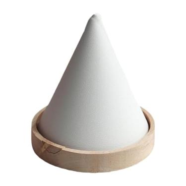 Imagem de APLVFFZH Suporte Cônico para Pulseiras, Expositor de Joias, Organizador de Mesa para Pulseiras E Relógios, Suporte para Elásticos de Cabelo, para Homens E Mulh, Branco