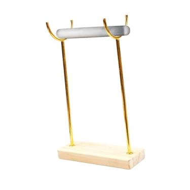 Imagem de kowaku Suporte de pulseira de selenita, organizador de suporte para joias, para feiras comerciais, Altura Dourada 20cm