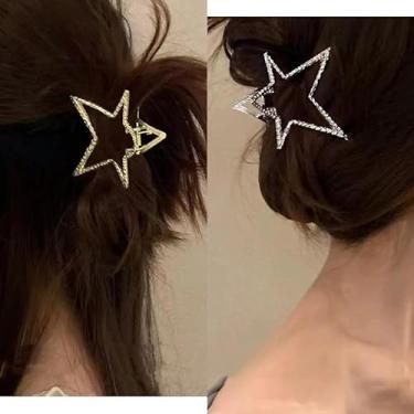 Imagem de Grampos de cabelo estrelados para mulheres, grampos de cabelo brilhantes para cabelos grossos e finos, grampos de cabelo fixes, fixadores de cabelo para mulheres, elegantes estrelas, acessórios de
