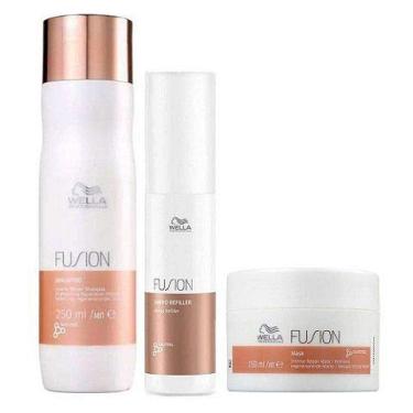 Imagem de Kit Shampoo 250ml + Máscara 150ml + Amino 70ml Wella Fusion Intense Repair