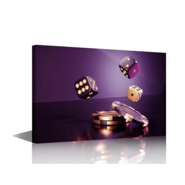 Imagem de Arte de parede decorações de casa sala de estar pinturas de jogos de cassino preto e branco imagens de fichas de cassino 1 peça arte de parede em tela arte contemporânea pôsteres emoldurados de