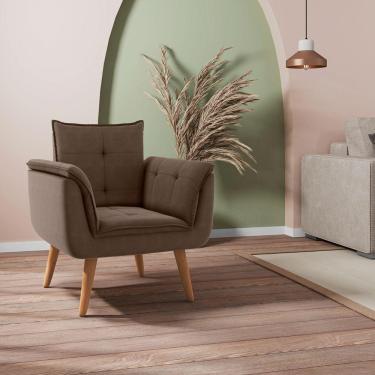 Imagem de Poltrona Para Sala De Recepção Silveiras Inca Marrom