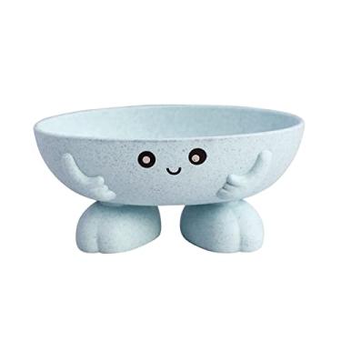 Imagem de Fenteer Suporte de Saboneteira com Design Moderno para Banheira, Azul