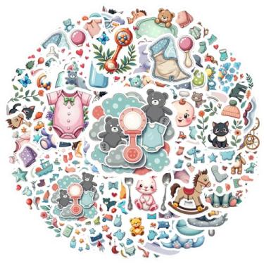 Imagem de 70 peças de animais itens brinquedos adesivos fofos de brinquedo pastel para telefone faça você mesmo, guitarra, notebook, mala, copo, mala, telefone, bagagem, laptop, guitarra, carro, adesivos